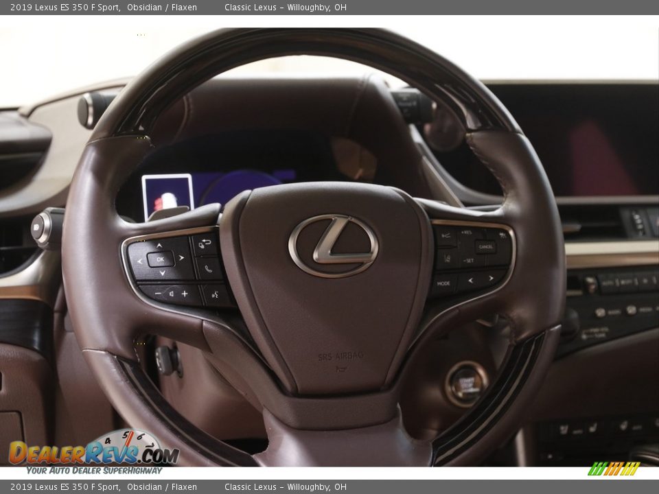 2019 Lexus ES 350 F Sport Obsidian / Flaxen Photo #7