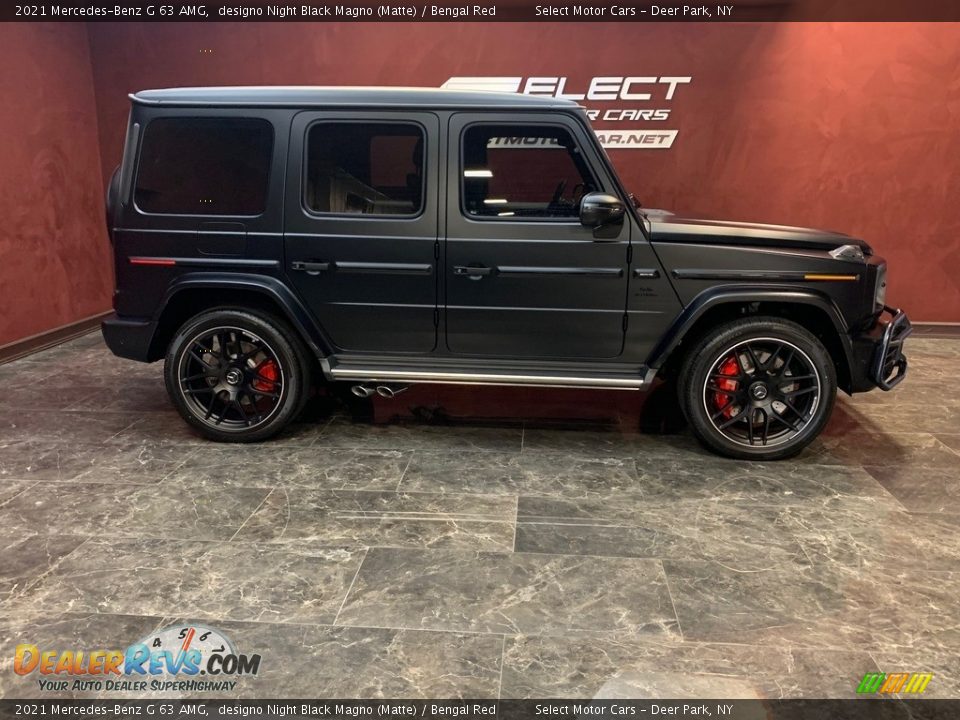 2021 Mercedes-Benz G 63 AMG designo Night Black Magno (Matte) / Bengal Red Photo #4