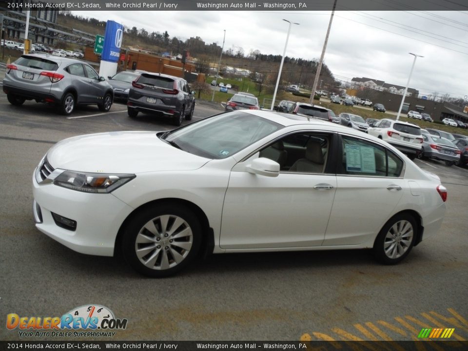 2014 Honda Accord EX-L Sedan White Orchid Pearl / Ivory Photo #7