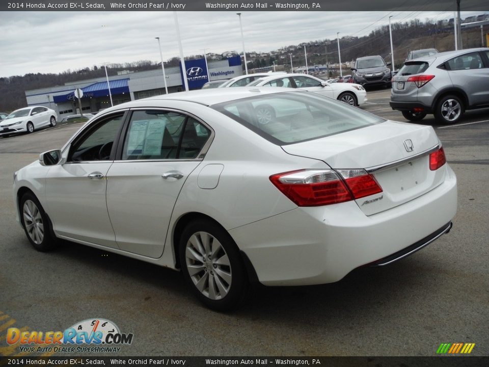 2014 Honda Accord EX-L Sedan White Orchid Pearl / Ivory Photo #8