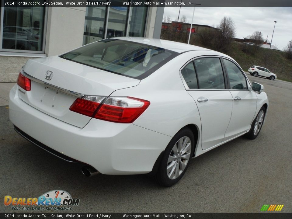 2014 Honda Accord EX-L Sedan White Orchid Pearl / Ivory Photo #10