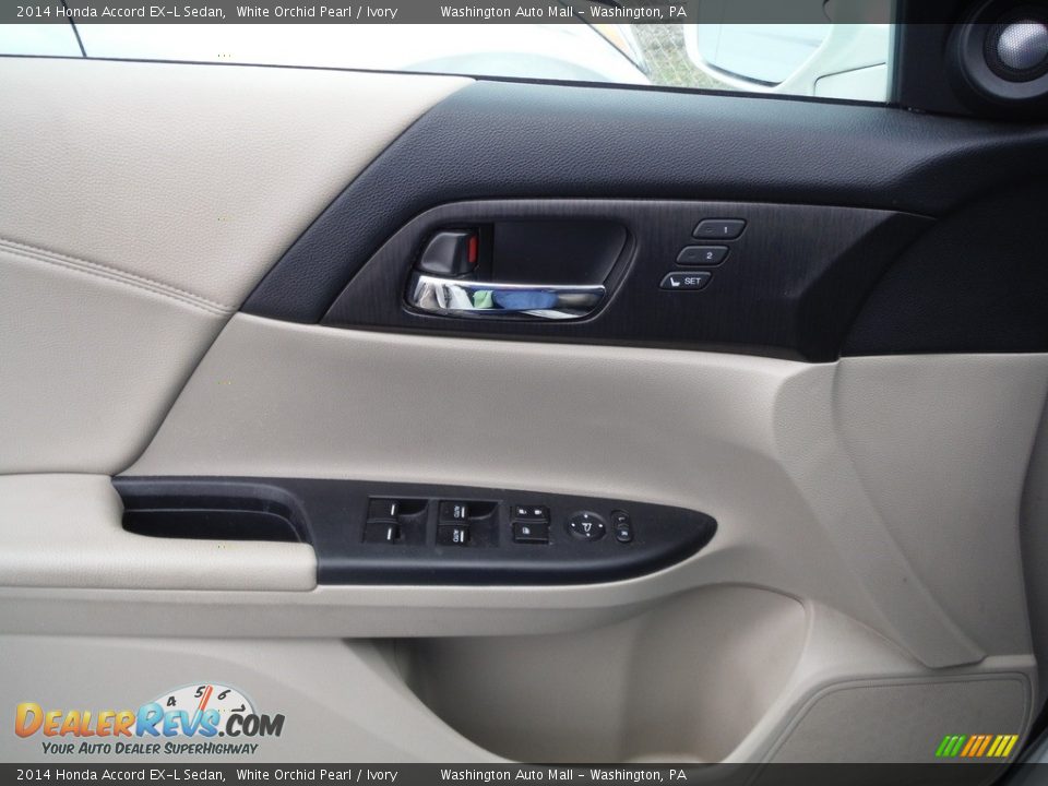 2014 Honda Accord EX-L Sedan White Orchid Pearl / Ivory Photo #12