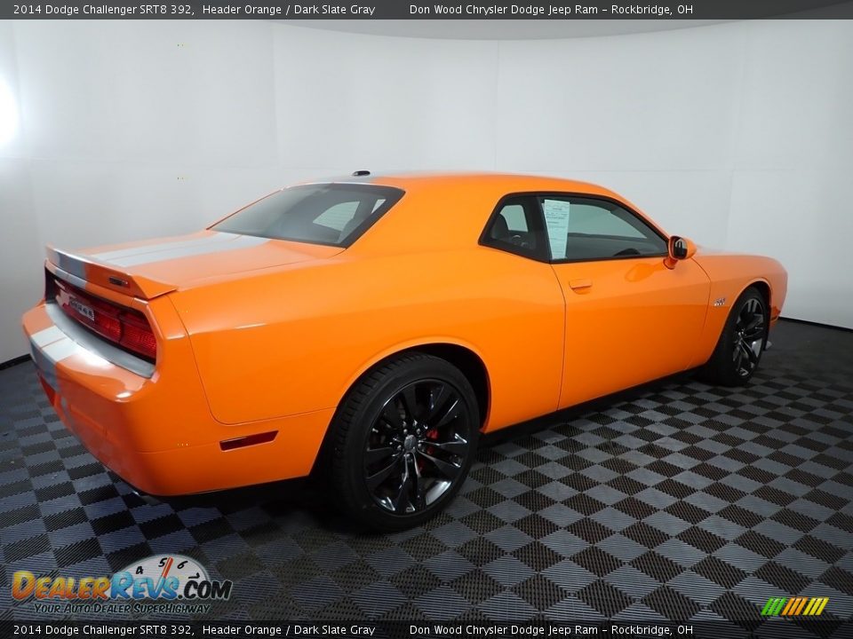 2014 Dodge Challenger SRT8 392 Header Orange / Dark Slate Gray Photo #11