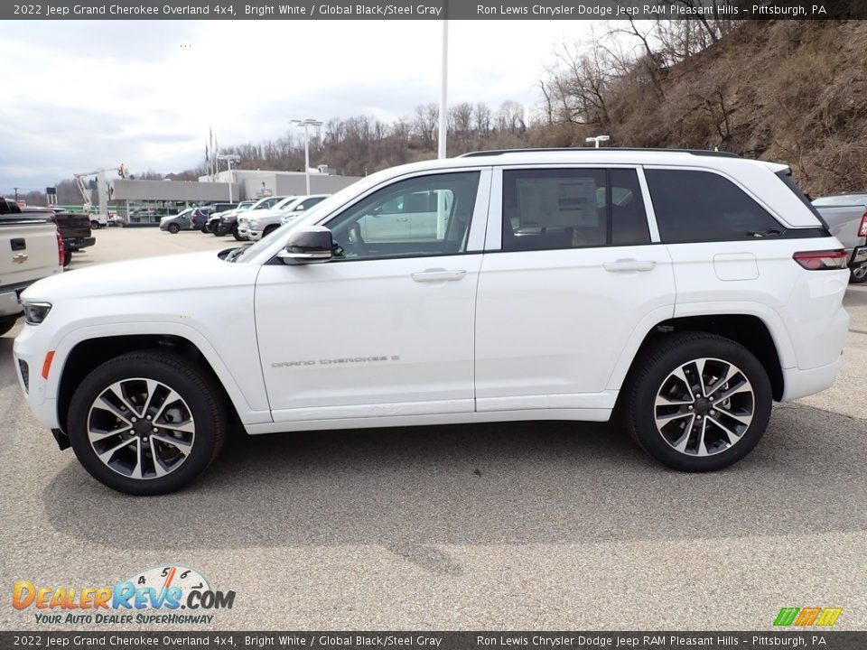 2022 Jeep Grand Cherokee Overland 4x4 Bright White / Global Black/Steel Gray Photo #2