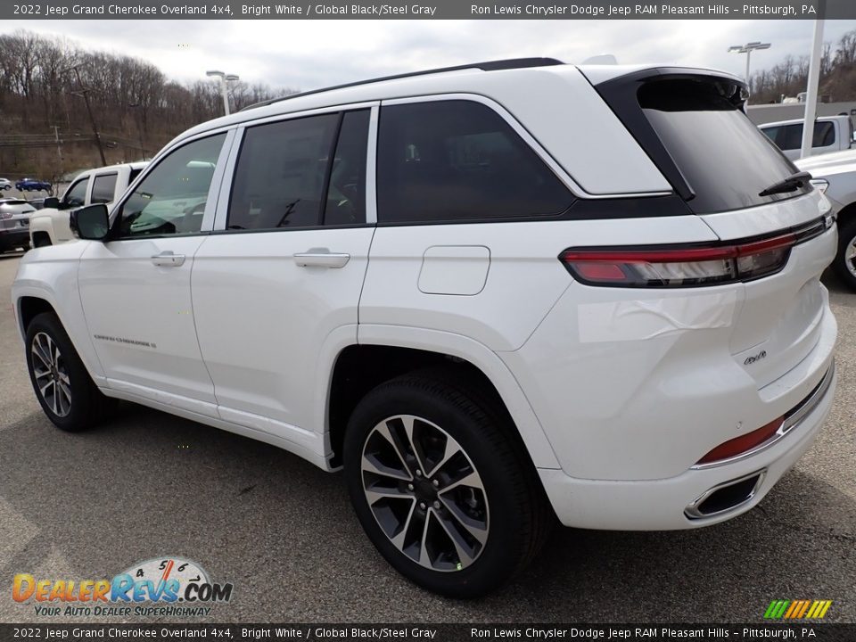 2022 Jeep Grand Cherokee Overland 4x4 Bright White / Global Black/Steel Gray Photo #3