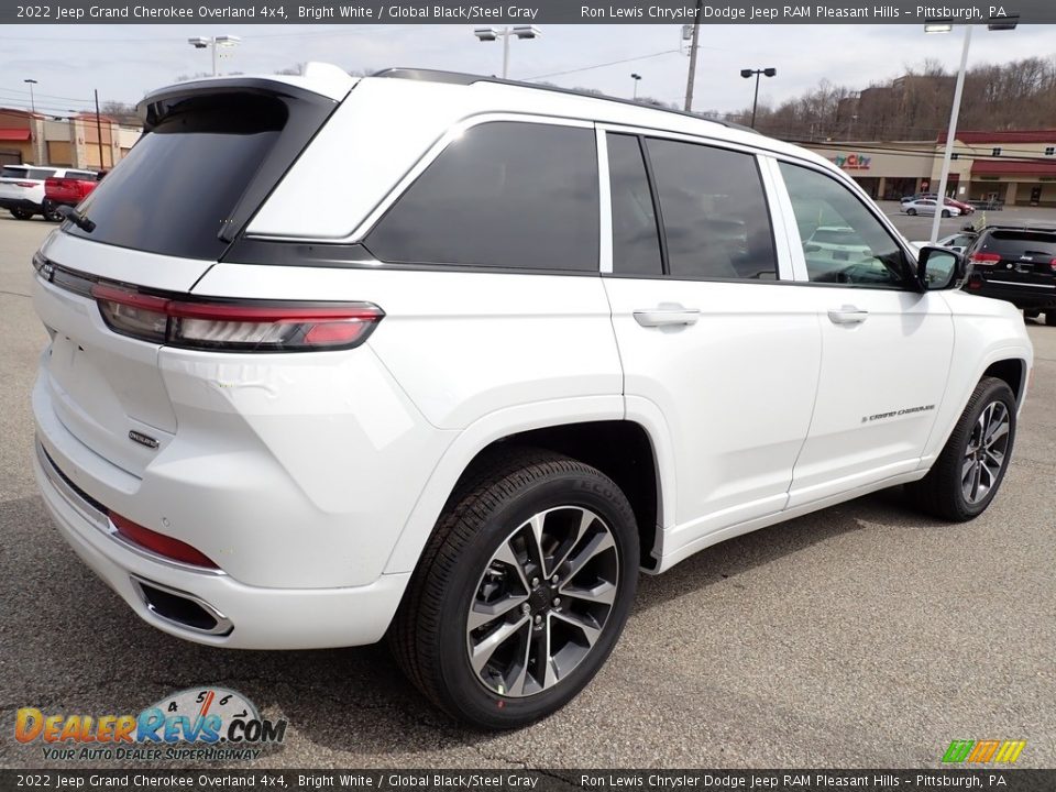 2022 Jeep Grand Cherokee Overland 4x4 Bright White / Global Black/Steel Gray Photo #6