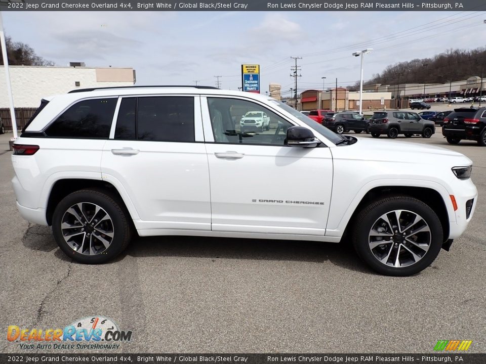 2022 Jeep Grand Cherokee Overland 4x4 Bright White / Global Black/Steel Gray Photo #7