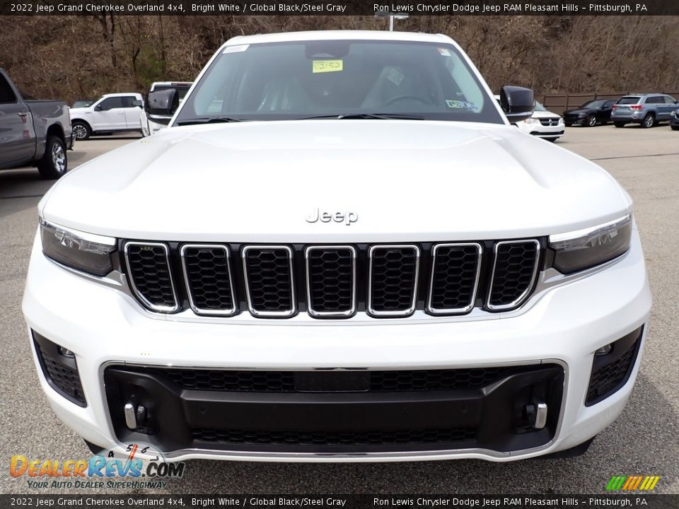 2022 Jeep Grand Cherokee Overland 4x4 Bright White / Global Black/Steel Gray Photo #9