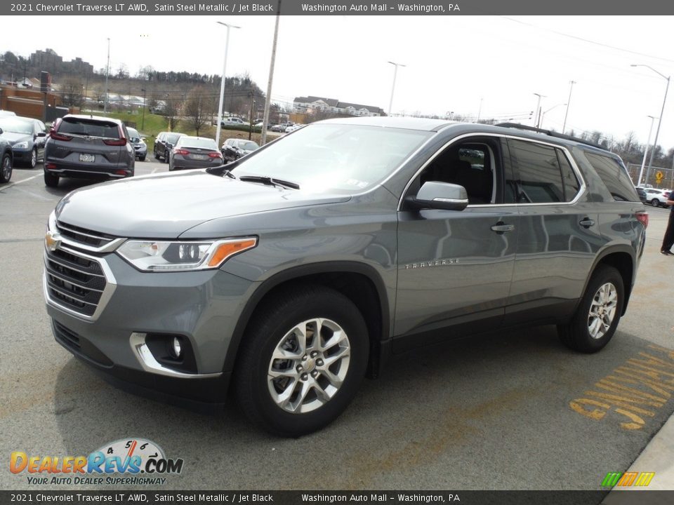 2021 Chevrolet Traverse LT AWD Satin Steel Metallic / Jet Black Photo #5