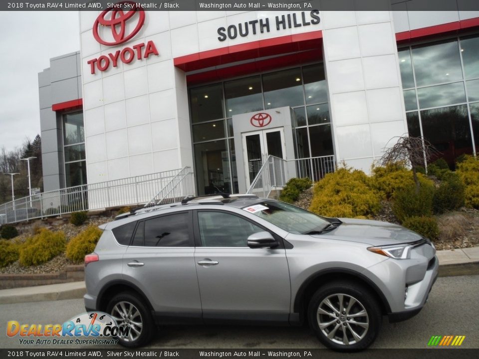 2018 Toyota RAV4 Limited AWD Silver Sky Metallic / Black Photo #2