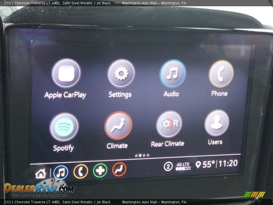 2021 Chevrolet Traverse LT AWD Satin Steel Metallic / Jet Black Photo #17