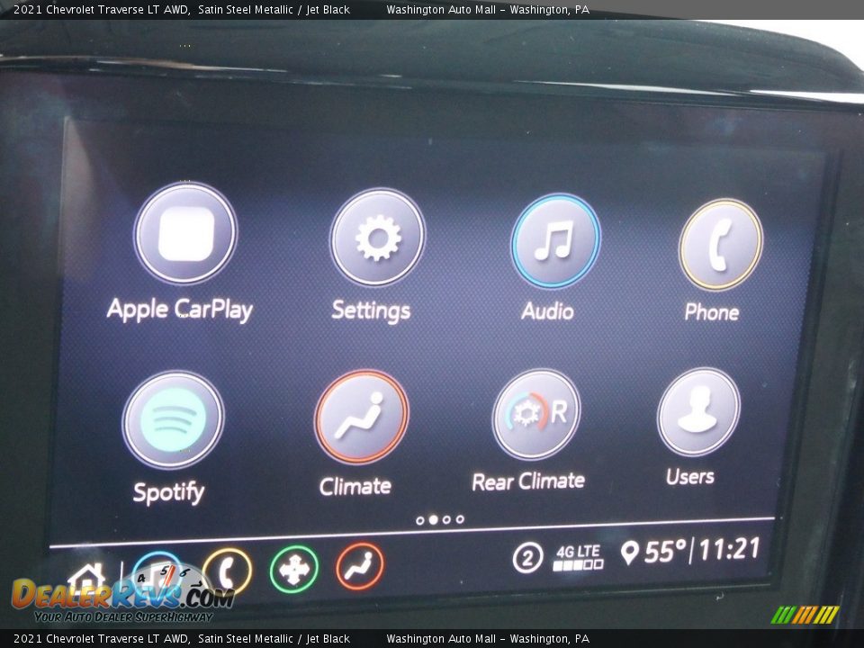 2021 Chevrolet Traverse LT AWD Satin Steel Metallic / Jet Black Photo #18