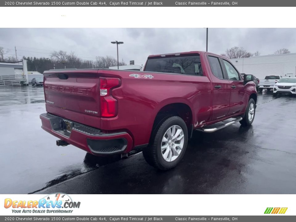 2020 Chevrolet Silverado 1500 Custom Double Cab 4x4 Cajun Red Tintcoat / Jet Black Photo #8