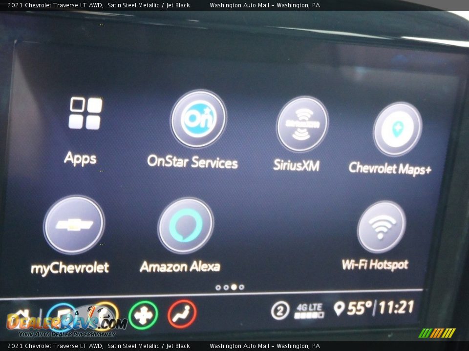 2021 Chevrolet Traverse LT AWD Satin Steel Metallic / Jet Black Photo #19