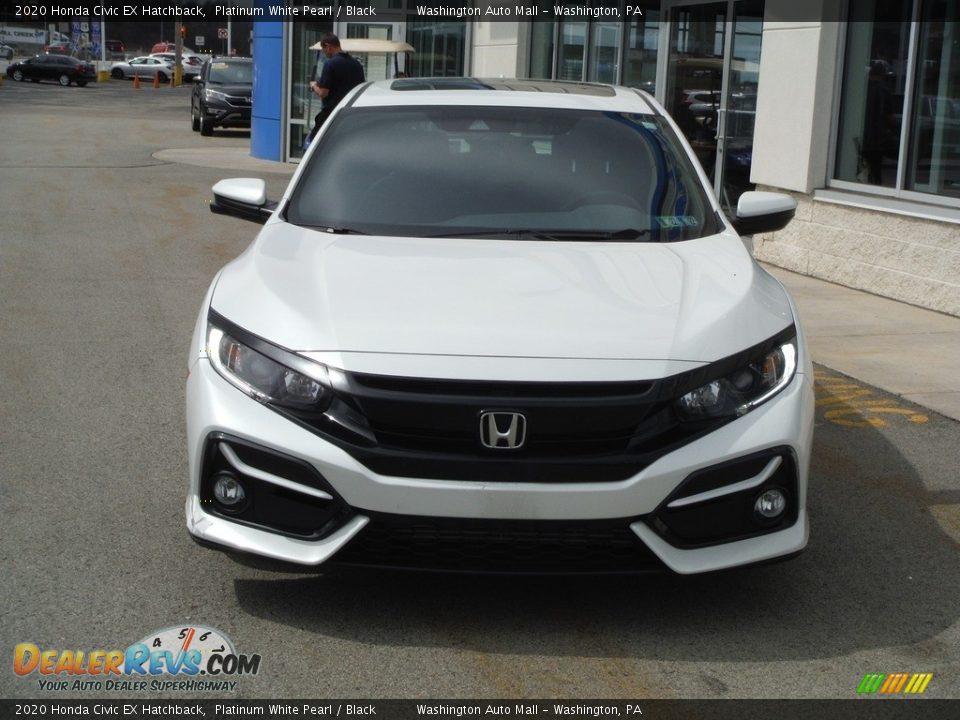 2020 Honda Civic EX Hatchback Platinum White Pearl / Black Photo #4