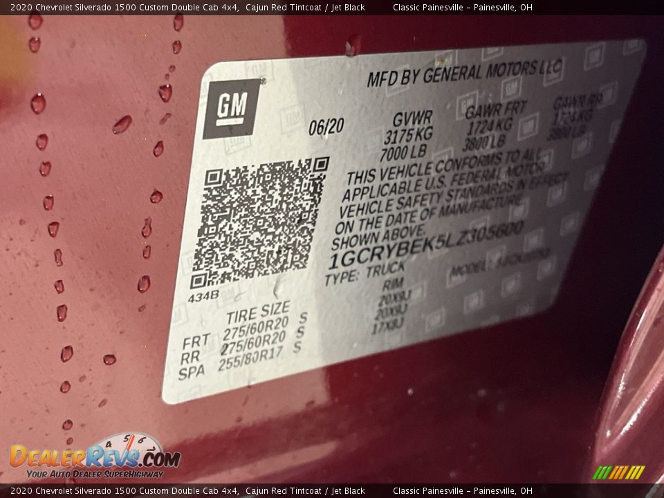 2020 Chevrolet Silverado 1500 Custom Double Cab 4x4 Cajun Red Tintcoat / Jet Black Photo #30