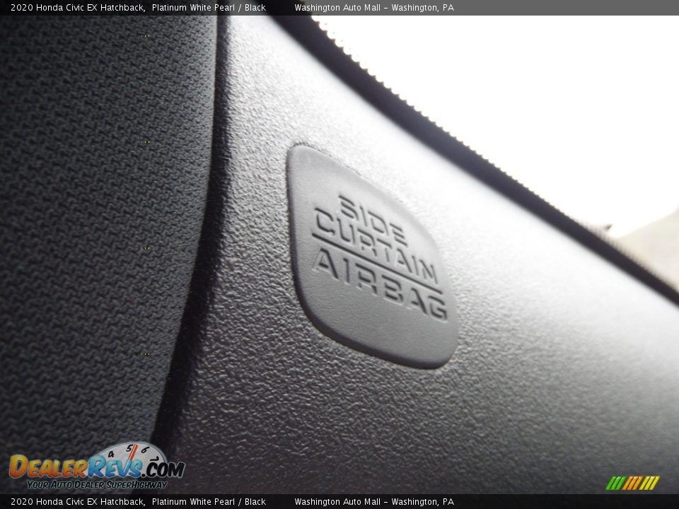 2020 Honda Civic EX Hatchback Platinum White Pearl / Black Photo #20