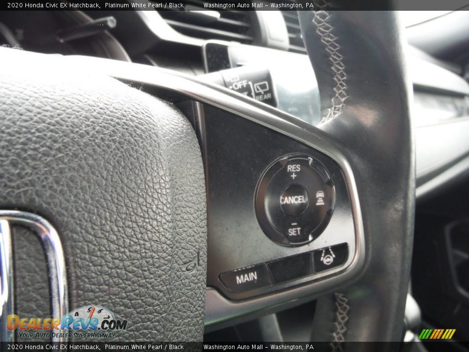 2020 Honda Civic EX Hatchback Platinum White Pearl / Black Photo #23