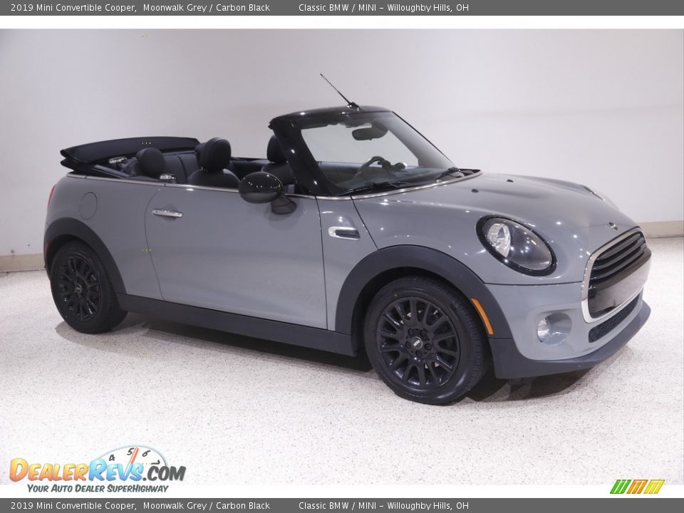 2019 Mini Convertible Cooper Moonwalk Grey / Carbon Black Photo #1