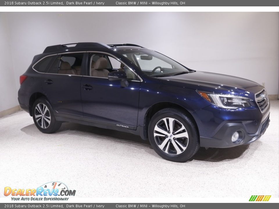 2018 Subaru Outback 2.5i Limited Dark Blue Pearl / Ivory Photo #1