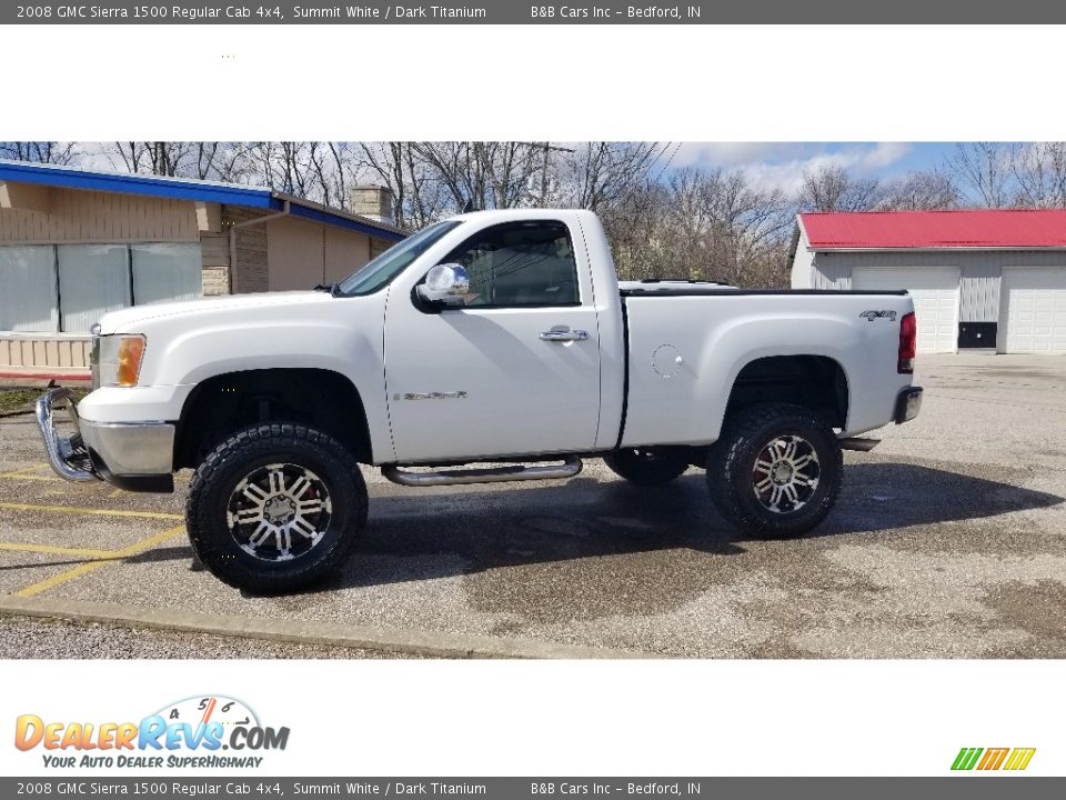 2008 GMC Sierra 1500 Regular Cab 4x4 Summit White / Dark Titanium Photo #2