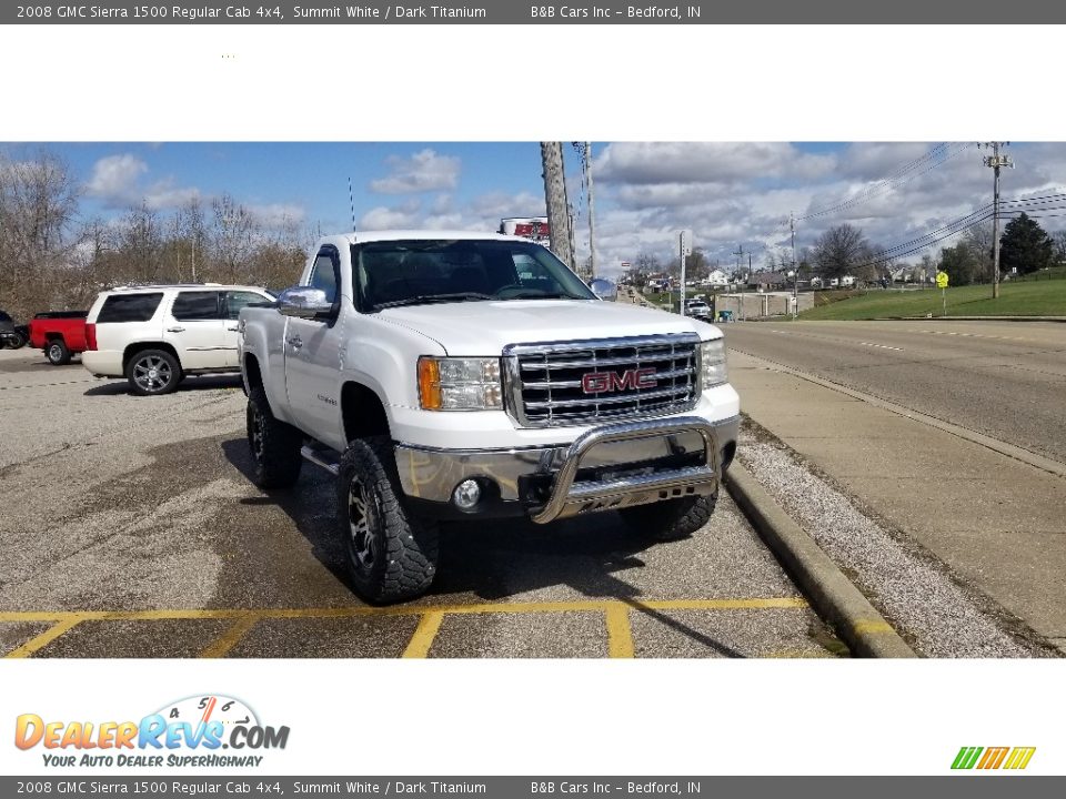 2008 GMC Sierra 1500 Regular Cab 4x4 Summit White / Dark Titanium Photo #3