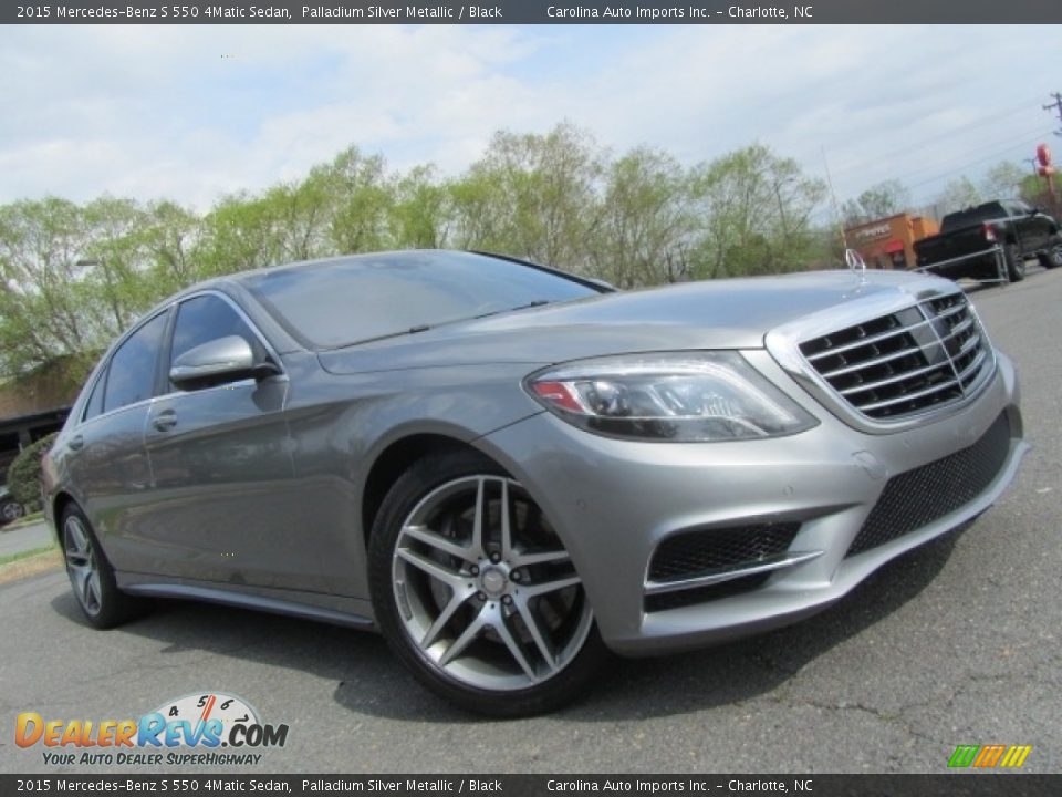 2015 Mercedes-Benz S 550 4Matic Sedan Palladium Silver Metallic / Black Photo #1