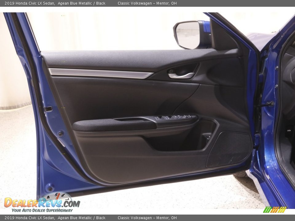 2019 Honda Civic LX Sedan Agean Blue Metallic / Black Photo #4