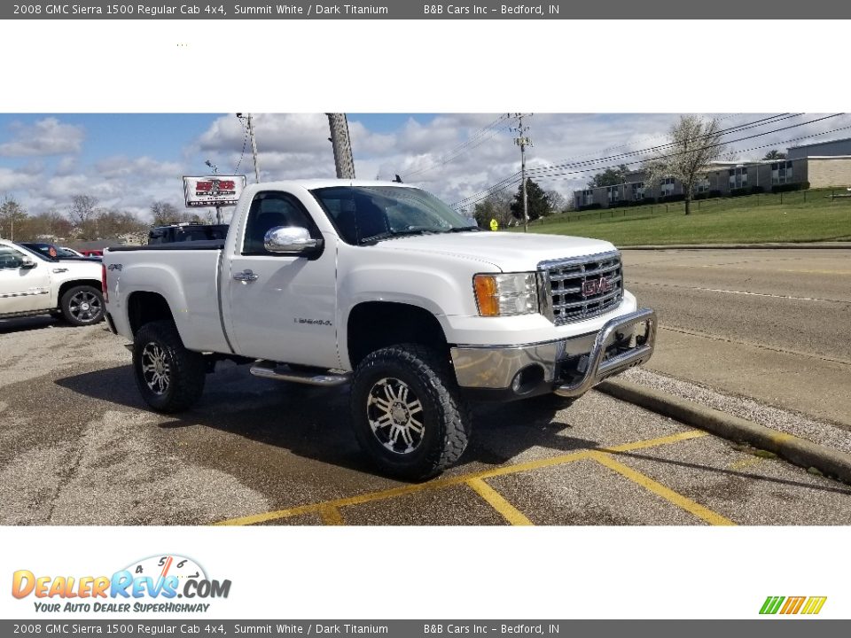 2008 GMC Sierra 1500 Regular Cab 4x4 Summit White / Dark Titanium Photo #4