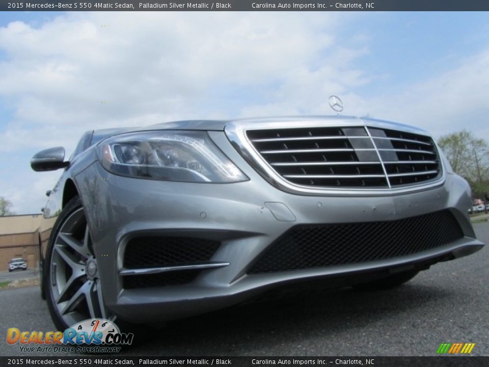 2015 Mercedes-Benz S 550 4Matic Sedan Palladium Silver Metallic / Black Photo #2