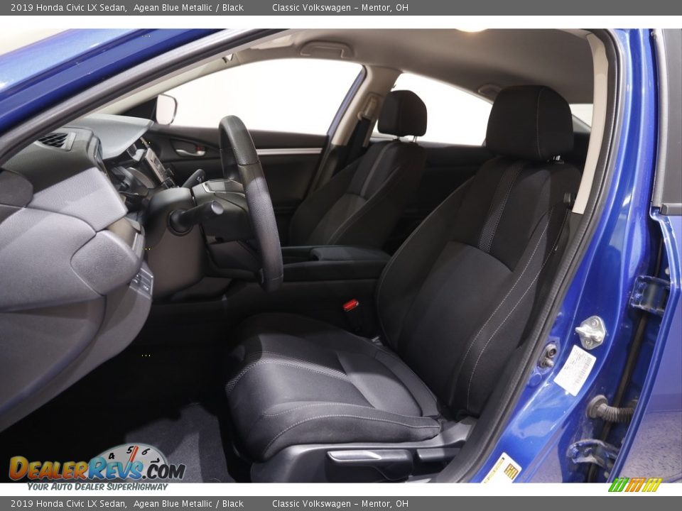 2019 Honda Civic LX Sedan Agean Blue Metallic / Black Photo #5