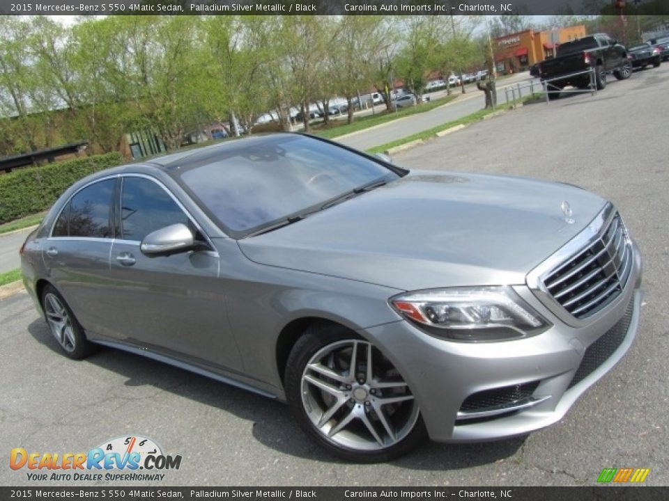 2015 Mercedes-Benz S 550 4Matic Sedan Palladium Silver Metallic / Black Photo #3