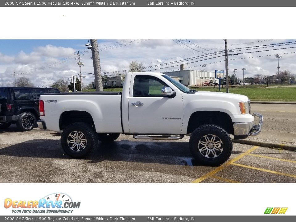 2008 GMC Sierra 1500 Regular Cab 4x4 Summit White / Dark Titanium Photo #5