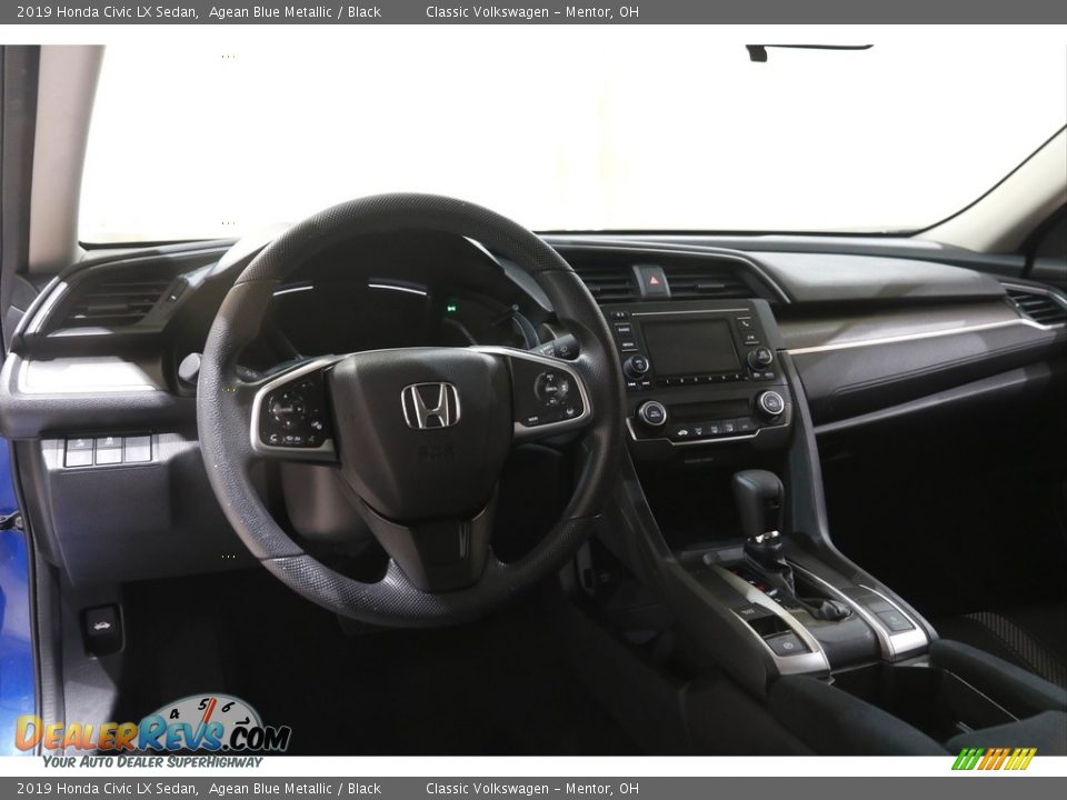 2019 Honda Civic LX Sedan Agean Blue Metallic / Black Photo #6