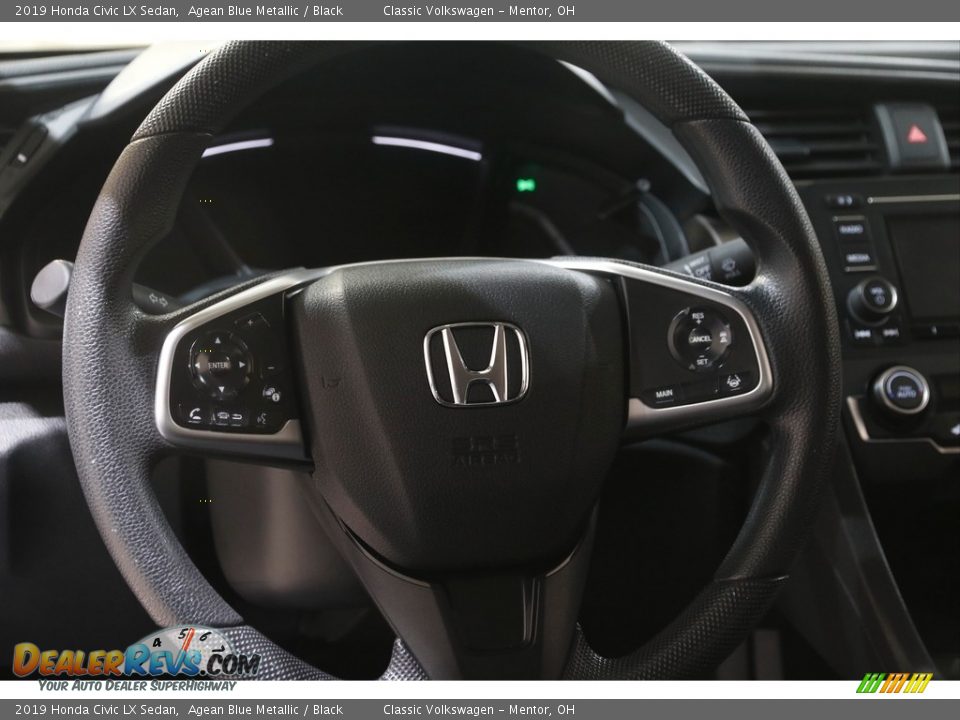 2019 Honda Civic LX Sedan Agean Blue Metallic / Black Photo #7