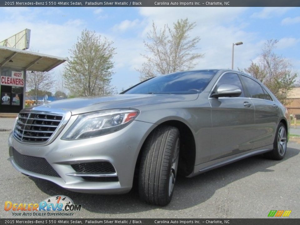 2015 Mercedes-Benz S 550 4Matic Sedan Palladium Silver Metallic / Black Photo #6