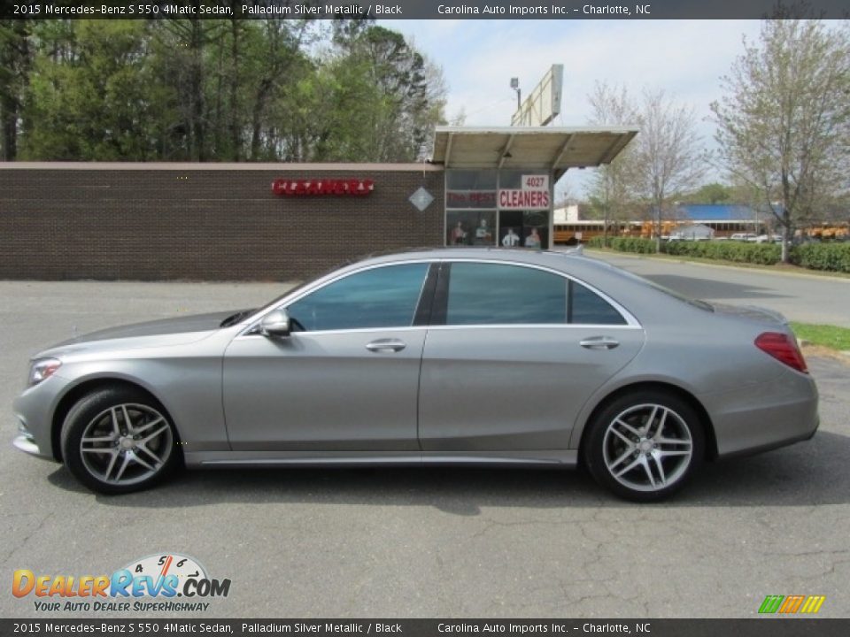 2015 Mercedes-Benz S 550 4Matic Sedan Palladium Silver Metallic / Black Photo #7