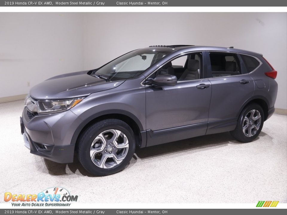 2019 Honda CR-V EX AWD Modern Steel Metallic / Gray Photo #3