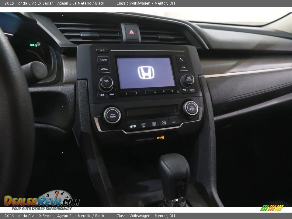 2019 Honda Civic LX Sedan Agean Blue Metallic / Black Photo #9