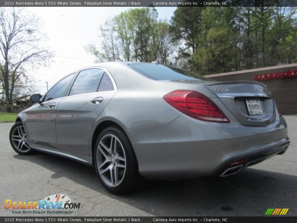 2015 Mercedes-Benz S 550 4Matic Sedan Palladium Silver Metallic / Black Photo #8