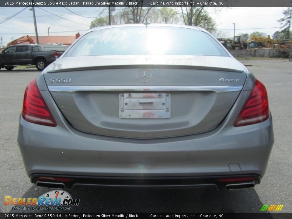 2015 Mercedes-Benz S 550 4Matic Sedan Palladium Silver Metallic / Black Photo #9