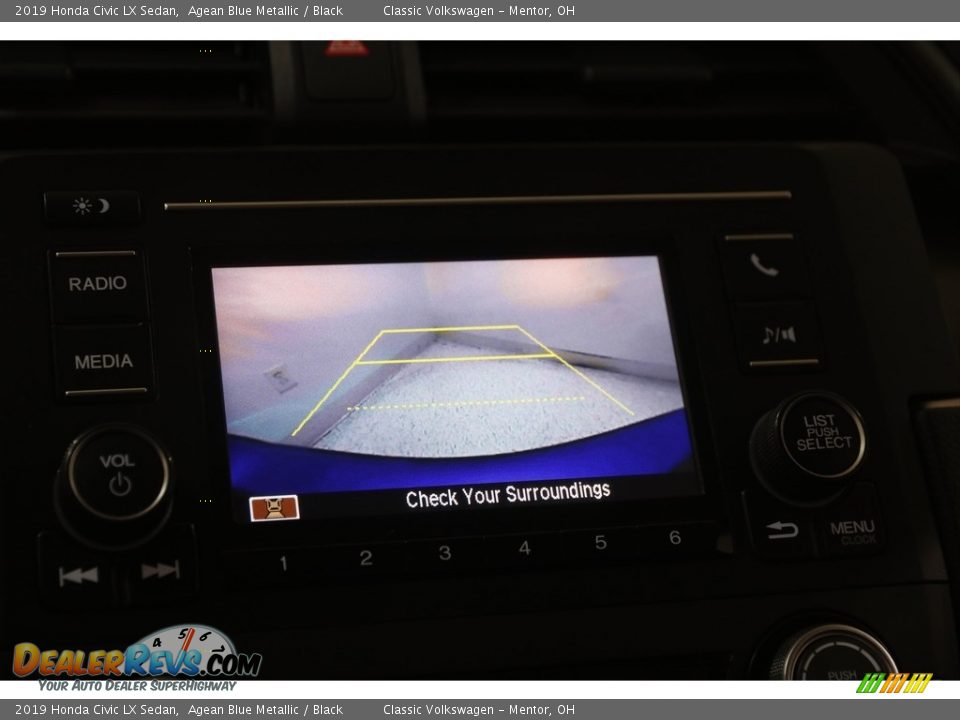 2019 Honda Civic LX Sedan Agean Blue Metallic / Black Photo #12