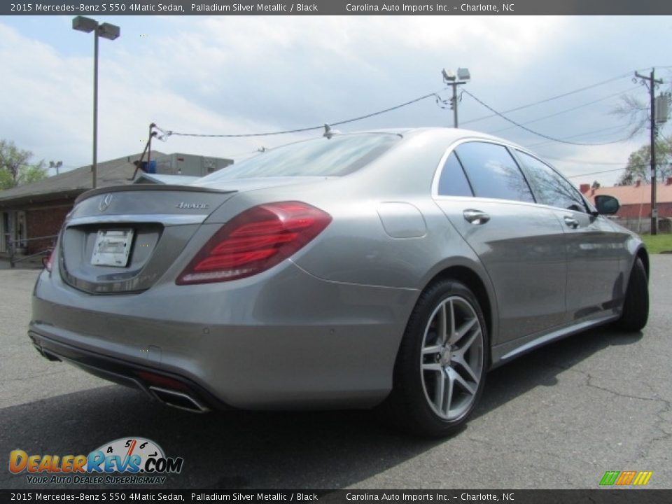 2015 Mercedes-Benz S 550 4Matic Sedan Palladium Silver Metallic / Black Photo #10