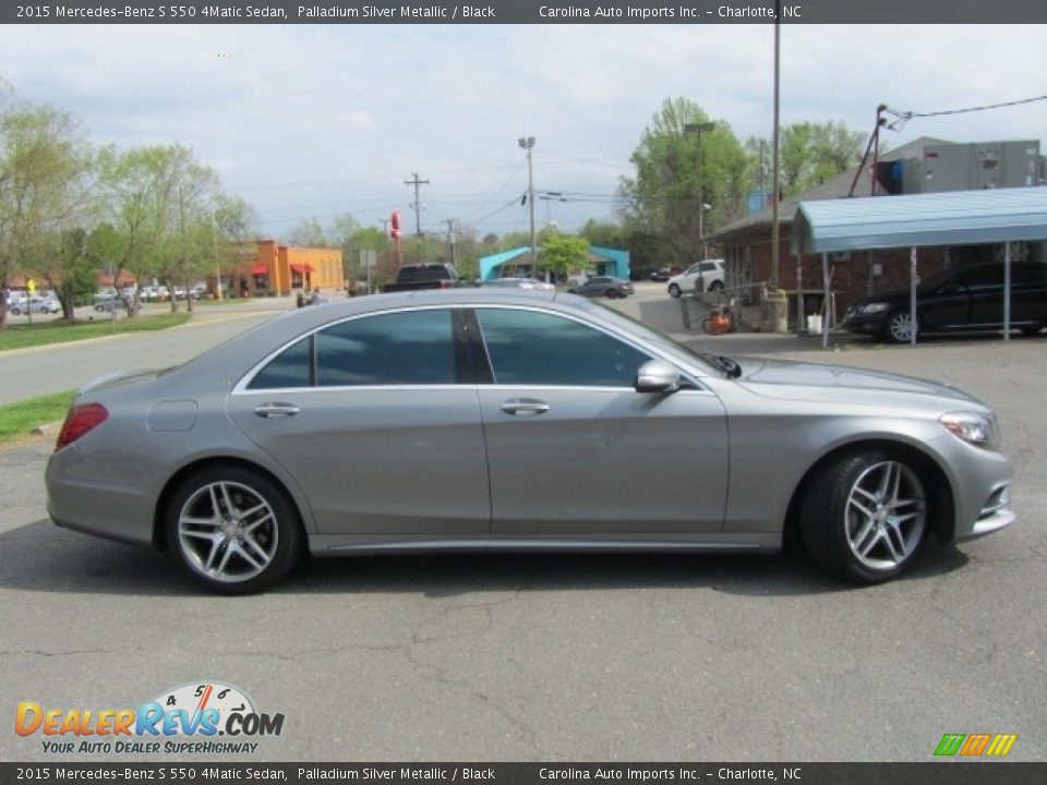 2015 Mercedes-Benz S 550 4Matic Sedan Palladium Silver Metallic / Black Photo #11