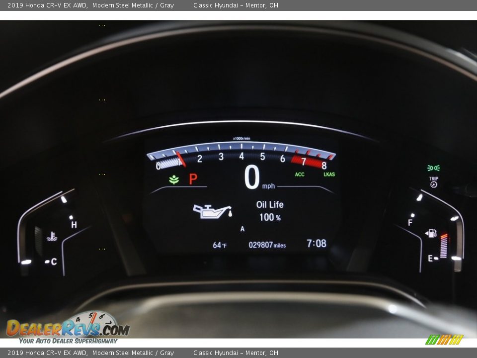2019 Honda CR-V EX AWD Modern Steel Metallic / Gray Photo #8