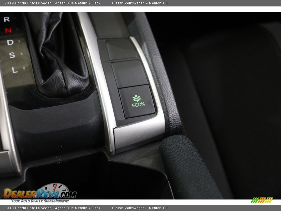 2019 Honda Civic LX Sedan Agean Blue Metallic / Black Photo #14
