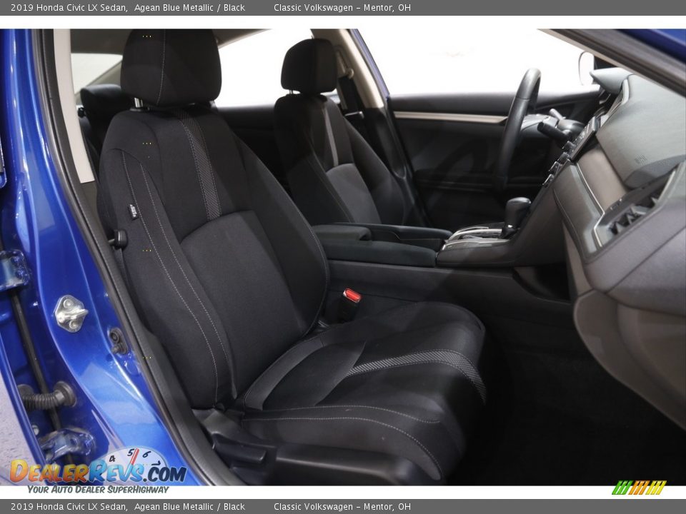 2019 Honda Civic LX Sedan Agean Blue Metallic / Black Photo #15