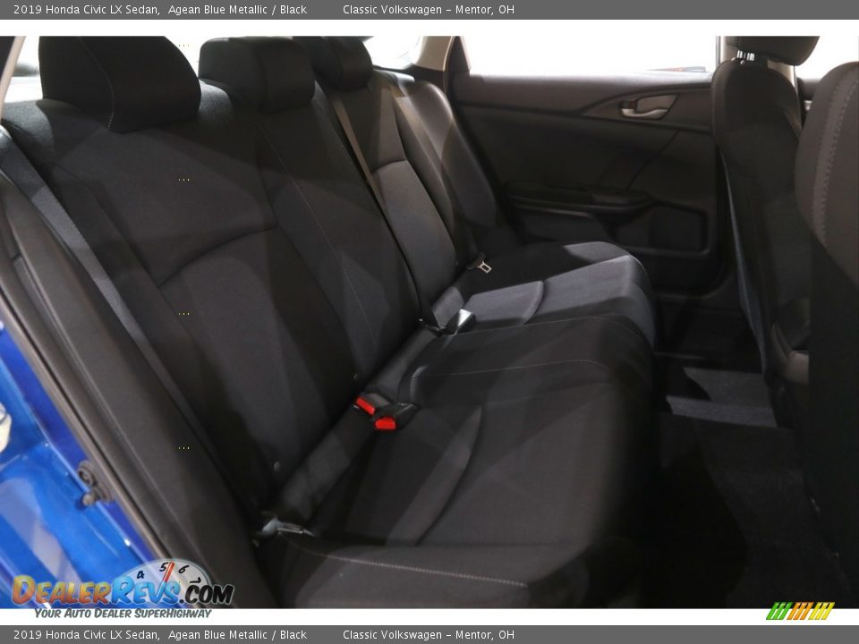 2019 Honda Civic LX Sedan Agean Blue Metallic / Black Photo #16