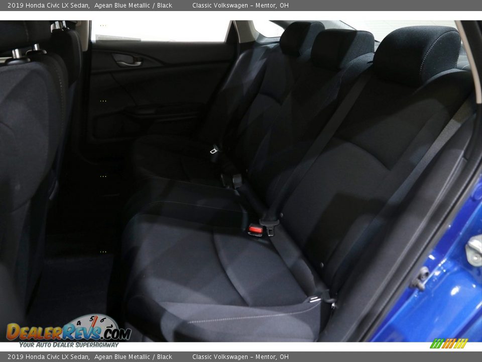 2019 Honda Civic LX Sedan Agean Blue Metallic / Black Photo #17