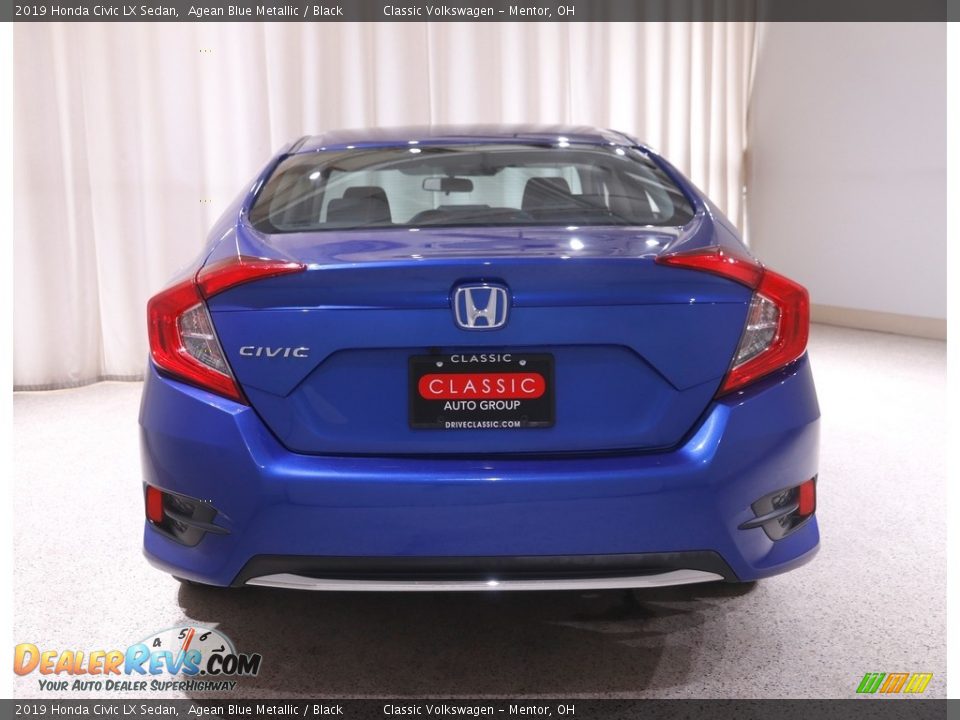 2019 Honda Civic LX Sedan Agean Blue Metallic / Black Photo #18